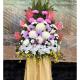 C款典雅高架花籃(限殯儀館內告別式)