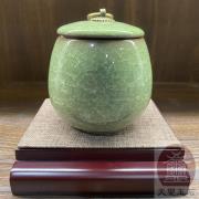 結晶寵物陶瓷罐(淺綠)
