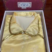 【中式台製】女性鳳仙裝絲緞鵝黃色套組