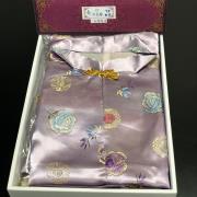 【中式台製】女性壽衣彩色絲粉紫色套組