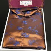 【中式台製】女性壽衣絲緞咖啡藍色套組