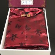 【中式進口】女性壽衣絲緞棗紅色套組