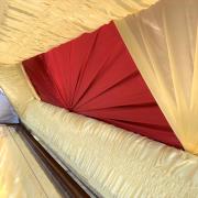 【打桶】福頭壽尾平蓋胡桃木扶手棺2.2尺