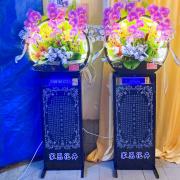 高架典雅蘭花盆景(粉或紅)
