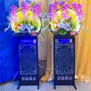 高架典雅蘭花盆景(粉或紅)