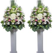 典雅高架花籃(B03款)(限殯儀館內)