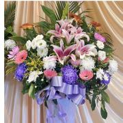 典雅小型高架花籃(A01款)(限殯儀館告...