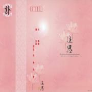 粉色白花典雅佛道訃聞(100張)