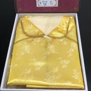 【中式進口】女性鳳仙裝絲緞鵝黃套組
