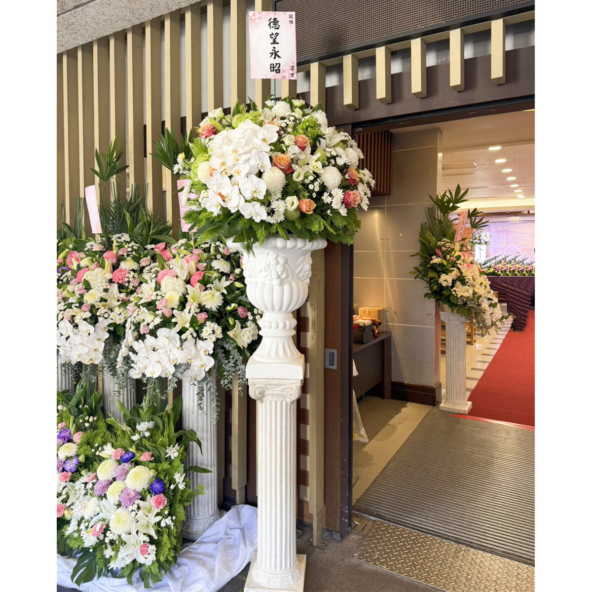 F款羅馬柱花禮(館內羅馬柱館外高架花籃)