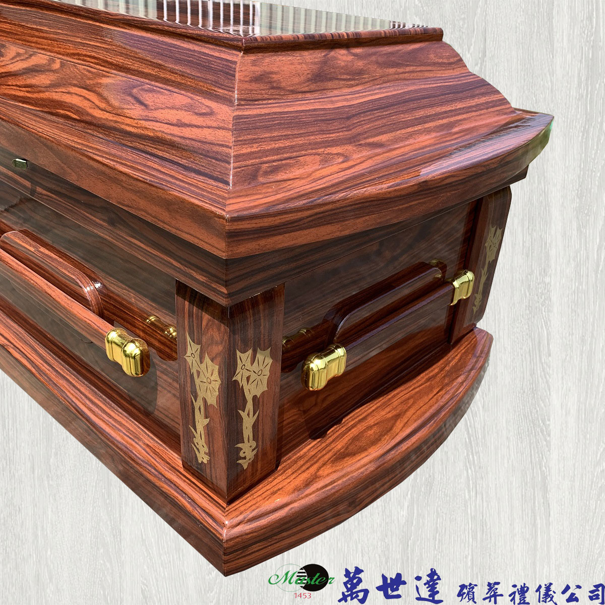 【打桶】火化平蓋椏杉木扶手棺2.4尺