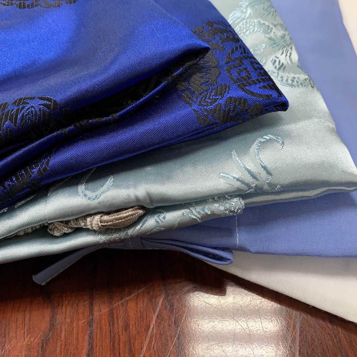 【中式台製】男性壽衣絲緞藍色套組