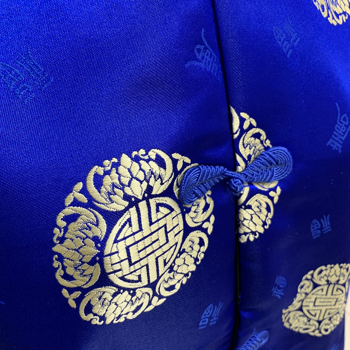 【中式台製】男性壽衣織錦福團福壽藍色套組