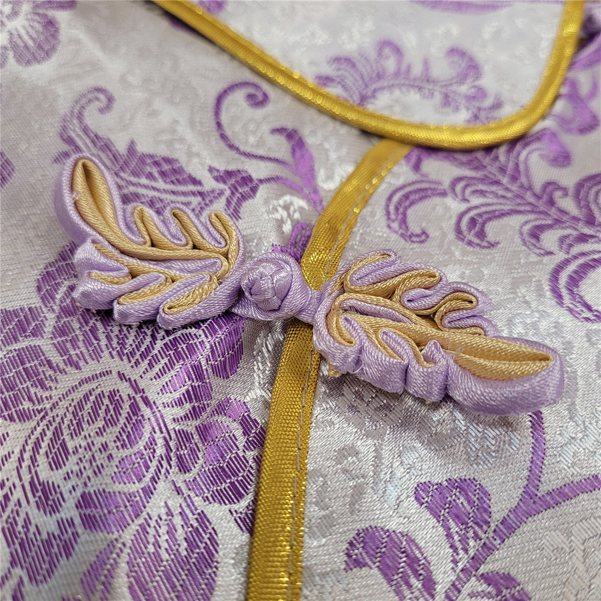 皮花彩緞鳳仙裝(紫)