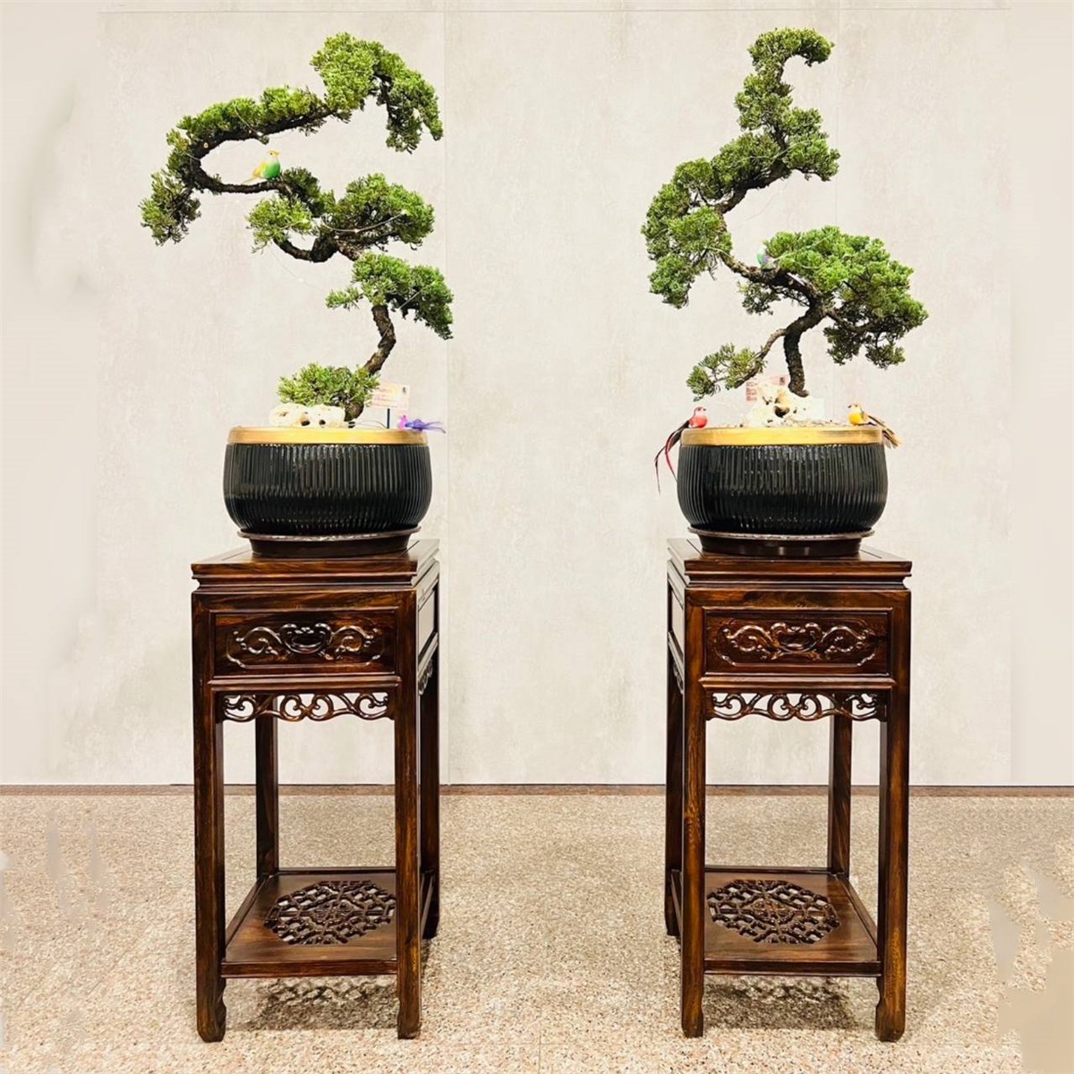 三對松柏盆景(豎靈到告別式)/租用-台中殯儀館