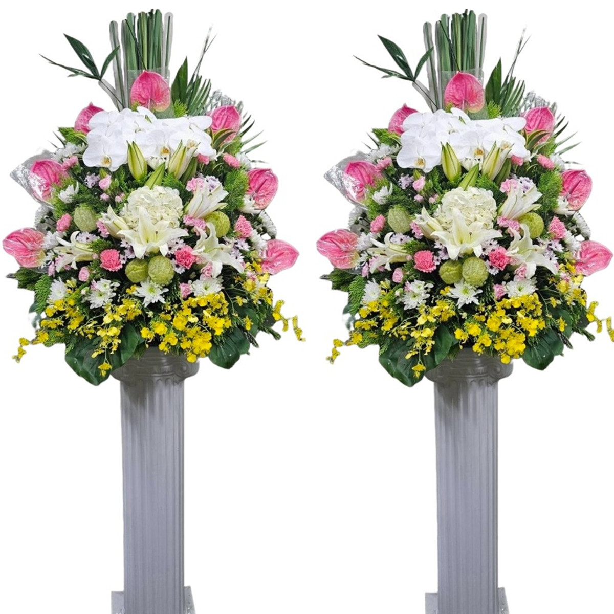 典雅高架花籃(B01款)(限殯儀館內)