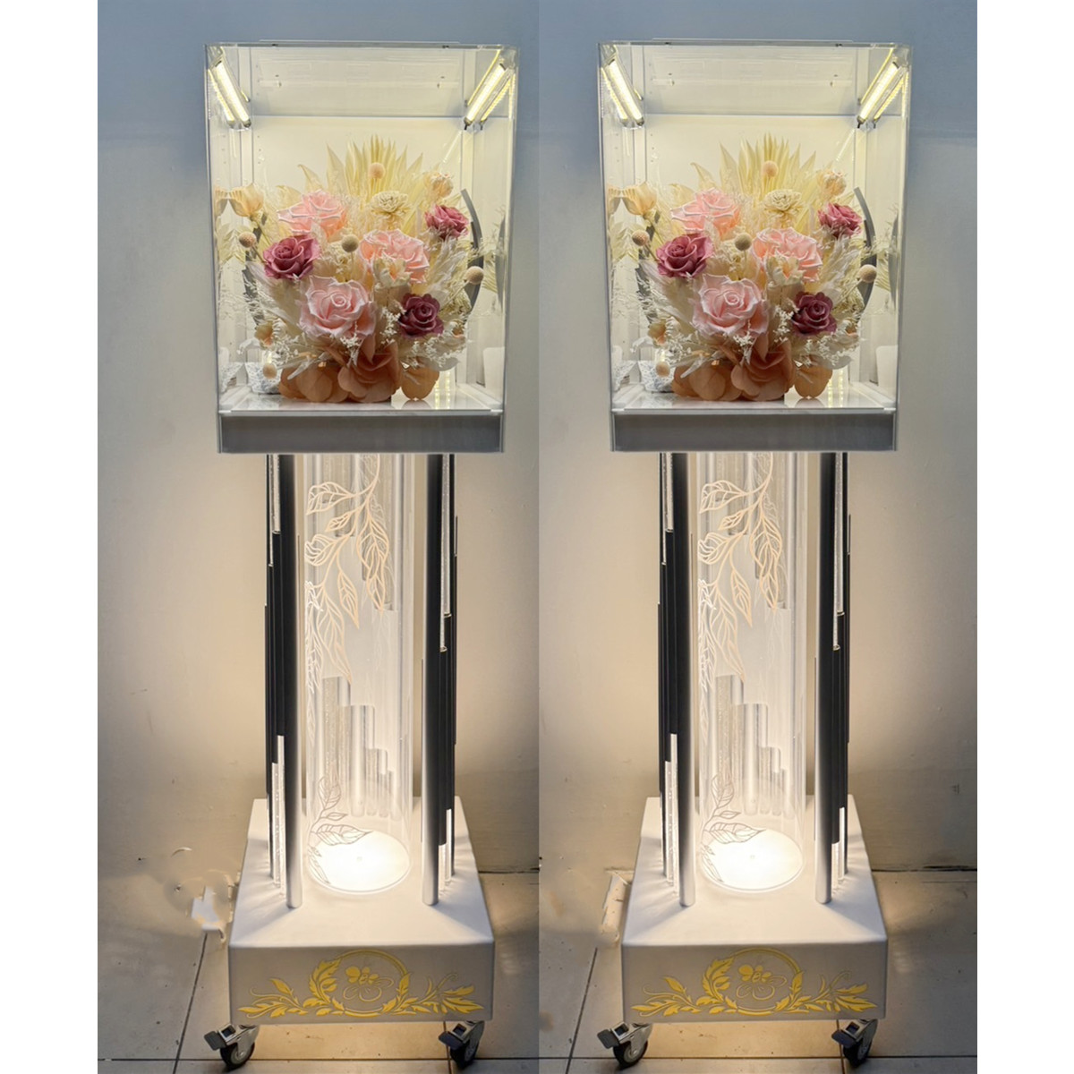 租用140cm永生花燈柱/走道燈柱 (告別式1天,限館內)4對出貨