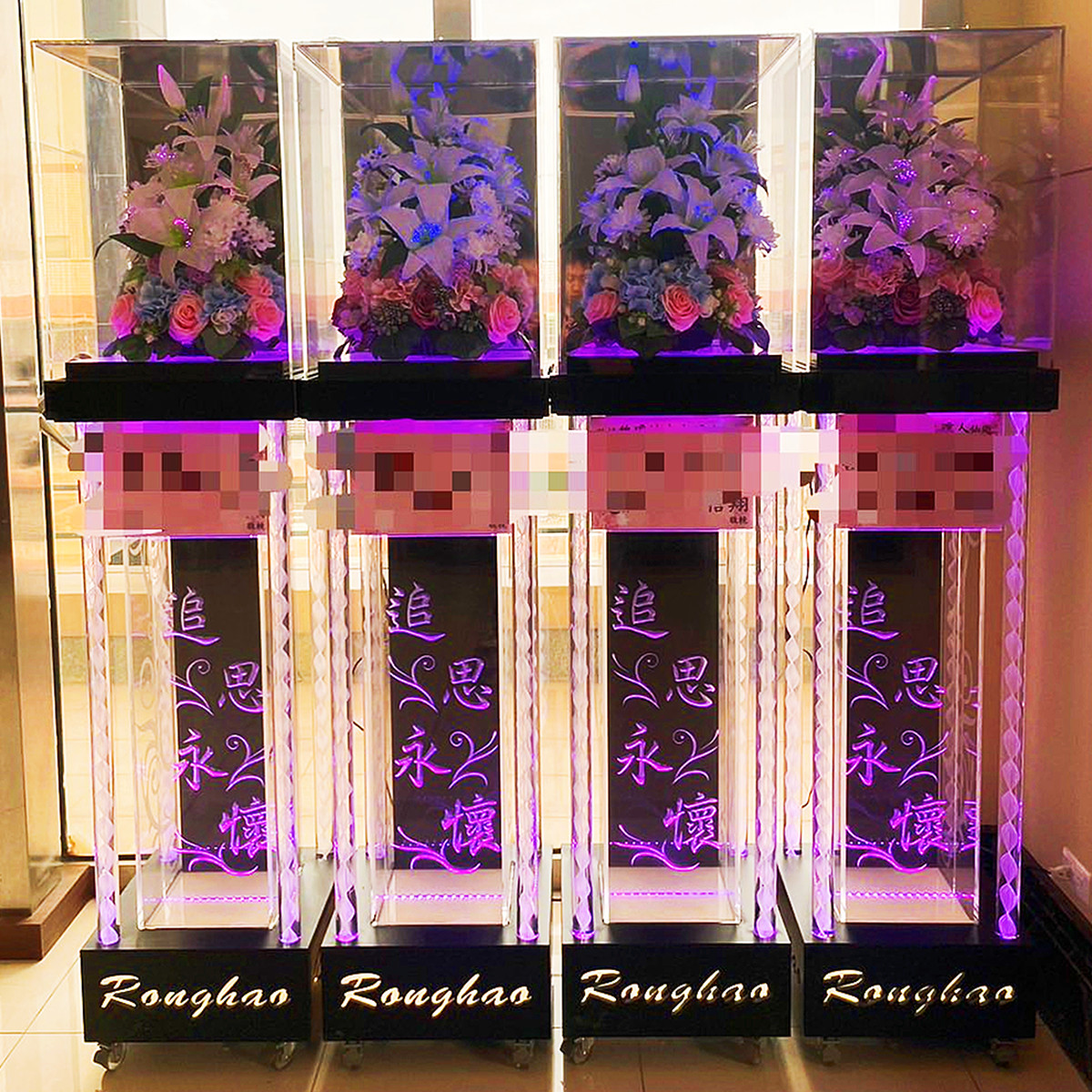 租用永生花燈柱 (告別式1天/3對出貨) 殯儀館外